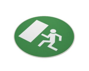 Emergency exit sticker